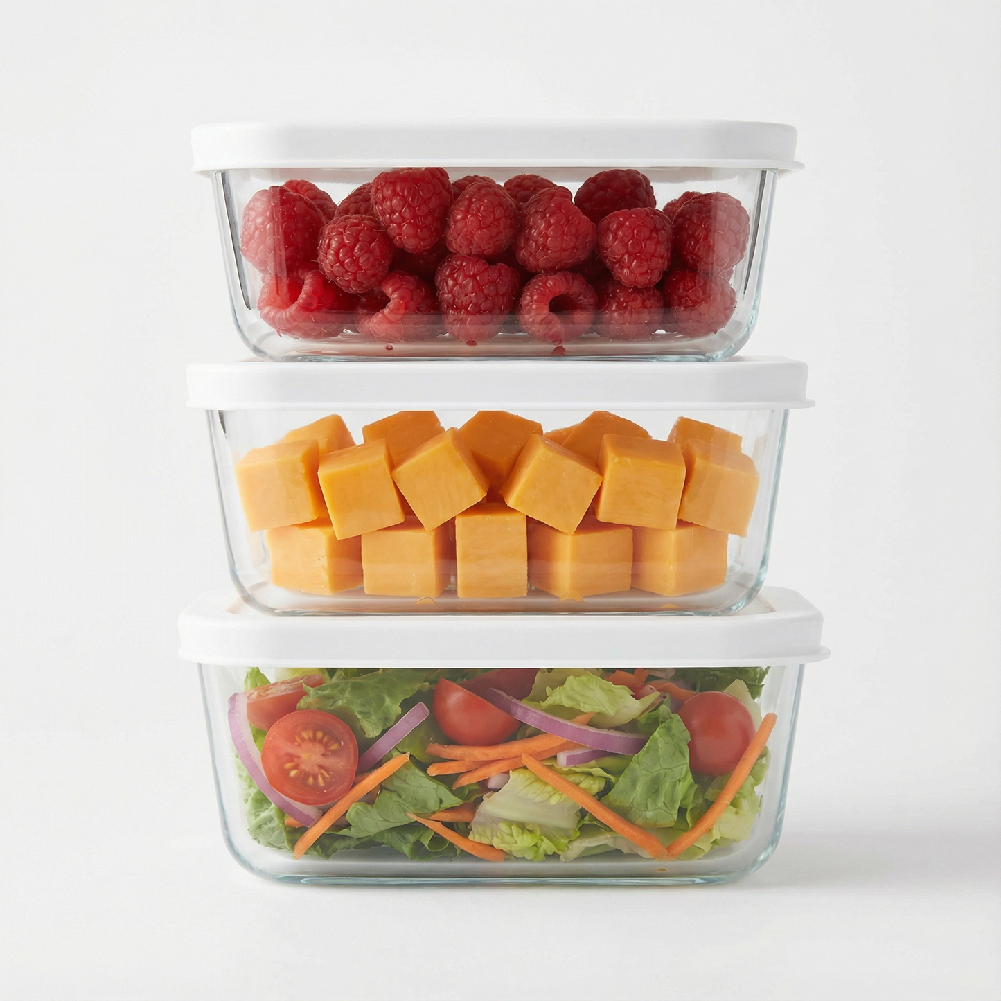 3x Vacuum Containers High Quality Glass